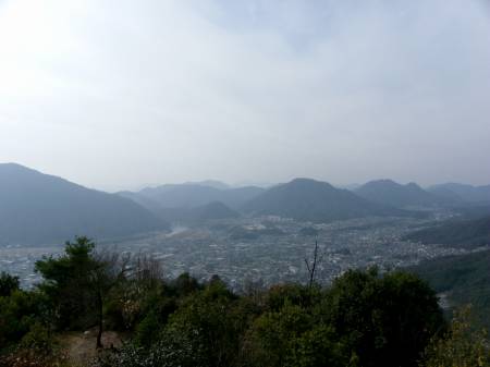 可部の町を一望