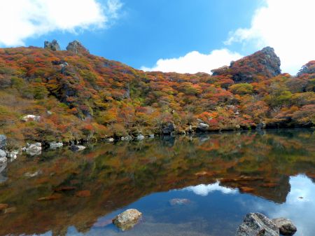 御池の紅葉
