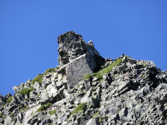 穂高岳山荘の左上