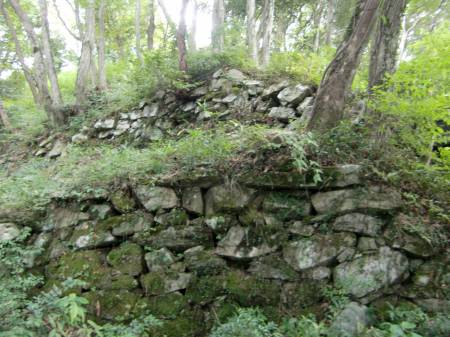 主郭周辺の石垣跡