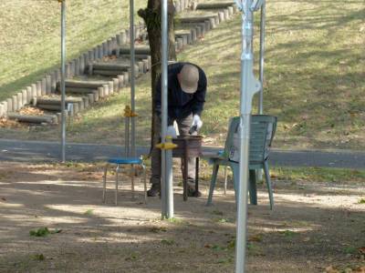 バウムクーヘン作り