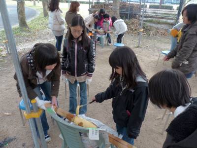 バウムクーヘン作り