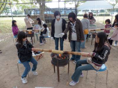 バウムクーヘン作り