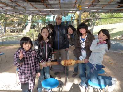 バウムクーヘン作り