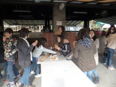 バウムクーヘン作り